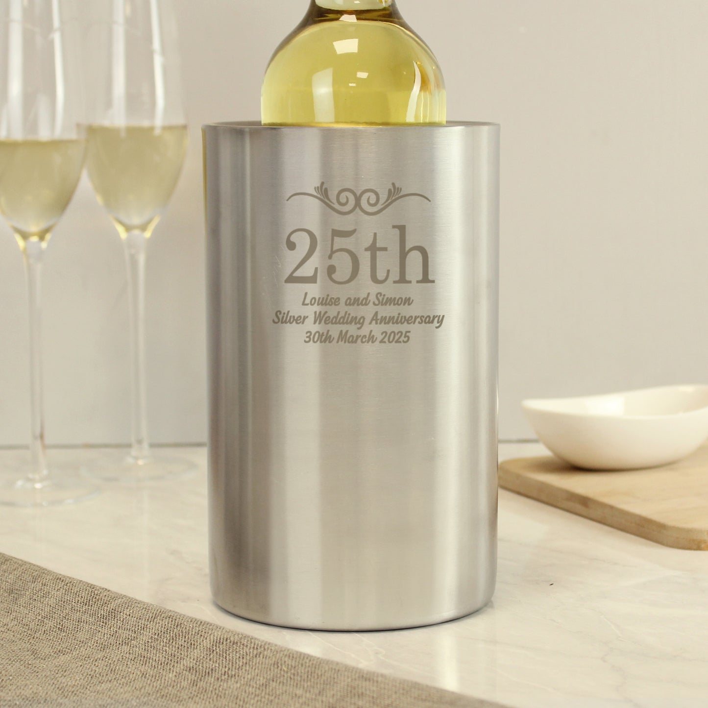 Personalised Anniversary Wine Cooler