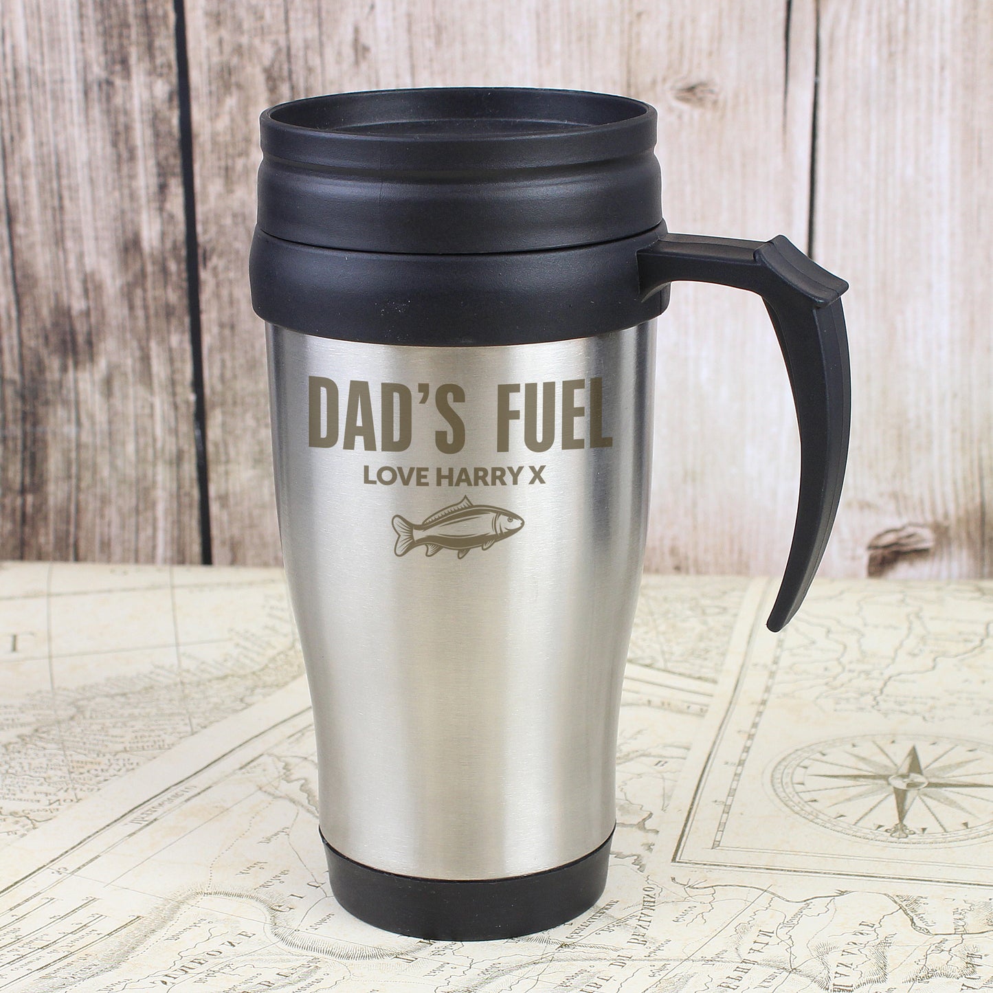 Personalised Fishing Travel Mug