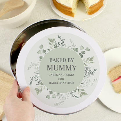 Personalised Botanical Cake Tin