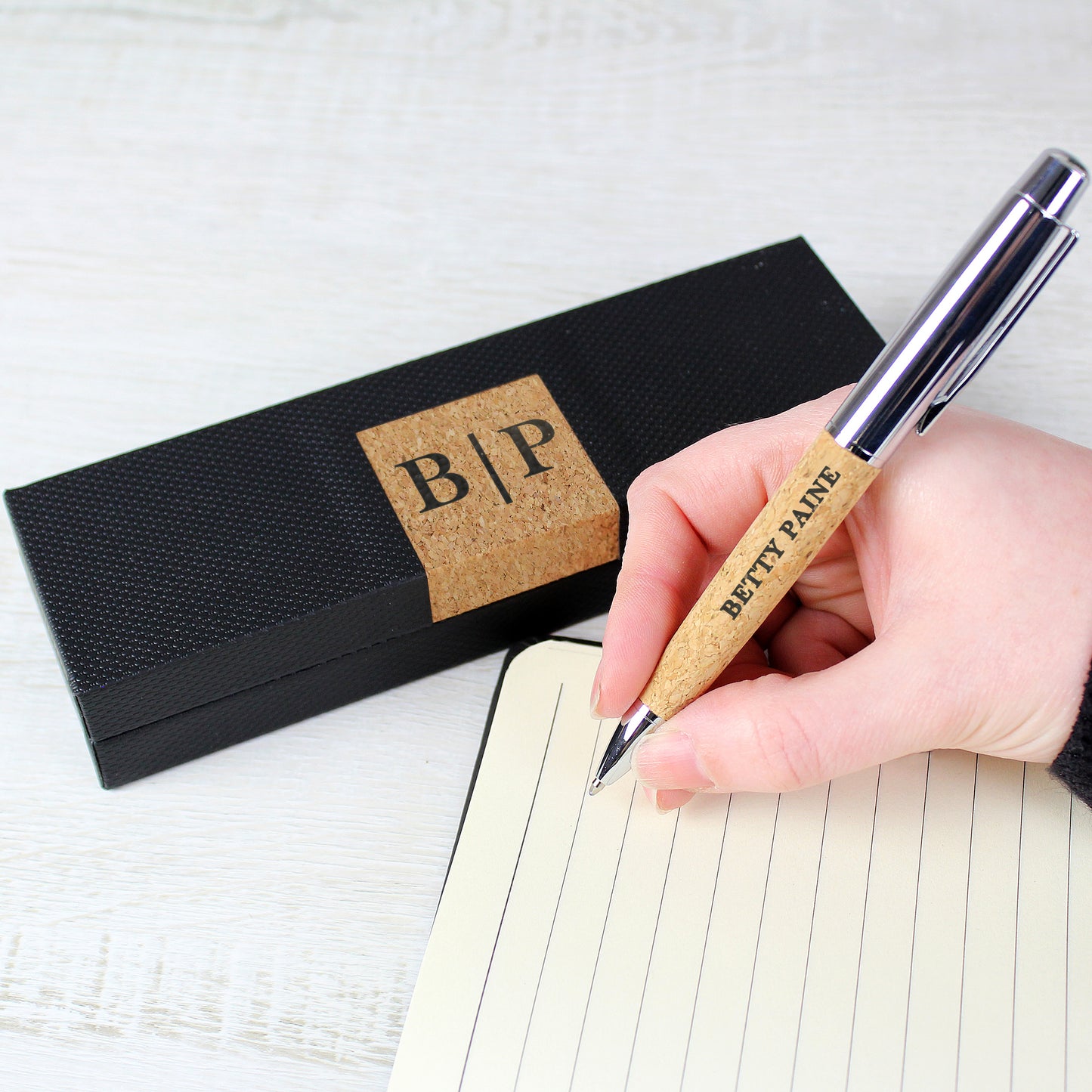 Personalised Initial & Name Cork Pen Set