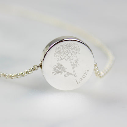 Personalised November Birth Flower Necklace and Box