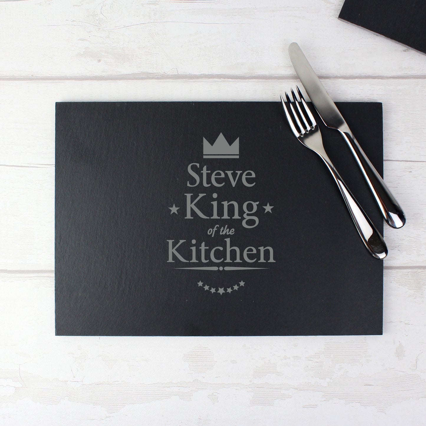 Personalised King of the Kitchen Slate Placemat