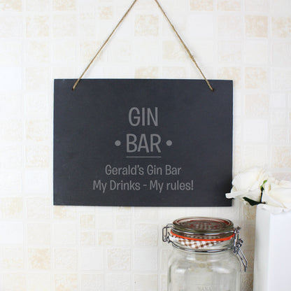 Personalised Large Hanging Slate Sign