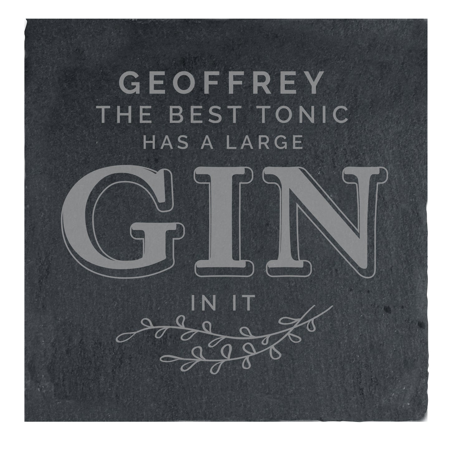 Personalised Gin & Tonic Single Slate Coaster