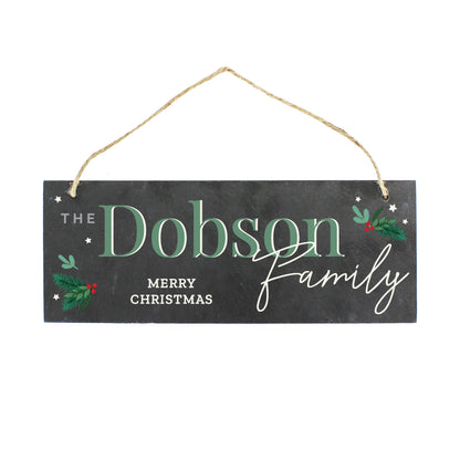 Personalised Christmas Slate Plaque