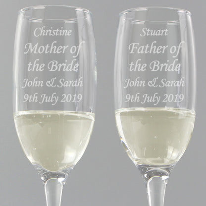 Personalised Celebration Pair of Flutes