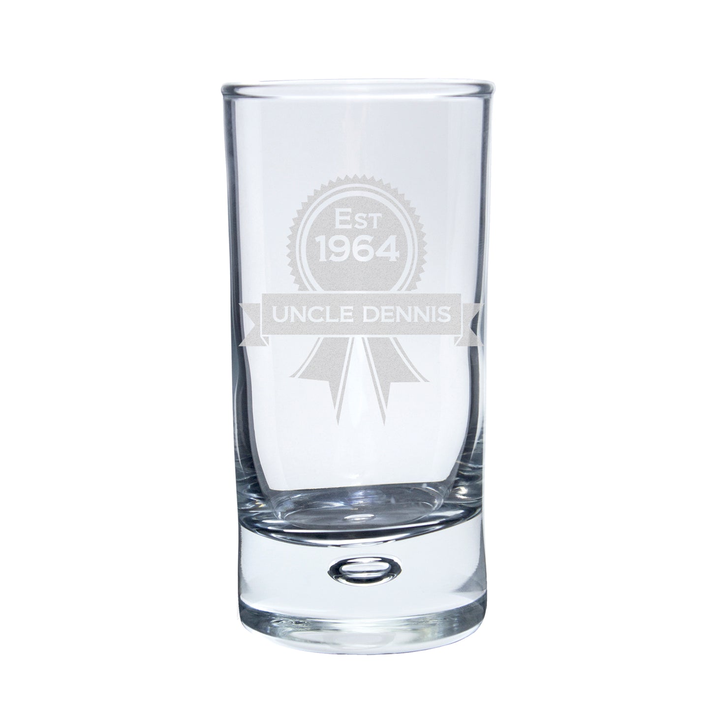 Personalised Established Rosette Bubble Shot Glass