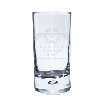 Personalised Diamond Bubble Shot Glass