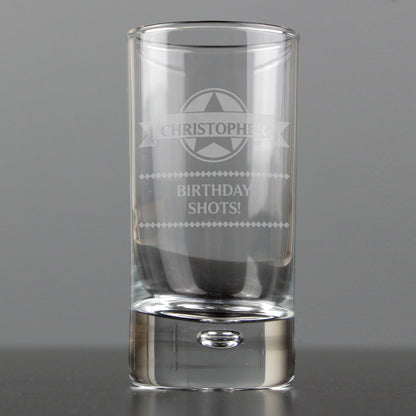 Personalised Diamond Bubble Shot Glass