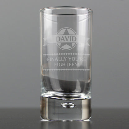 Personalised Diamond Bubble Shot Glass