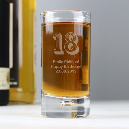 Personalised Age Bubble Shot Glass