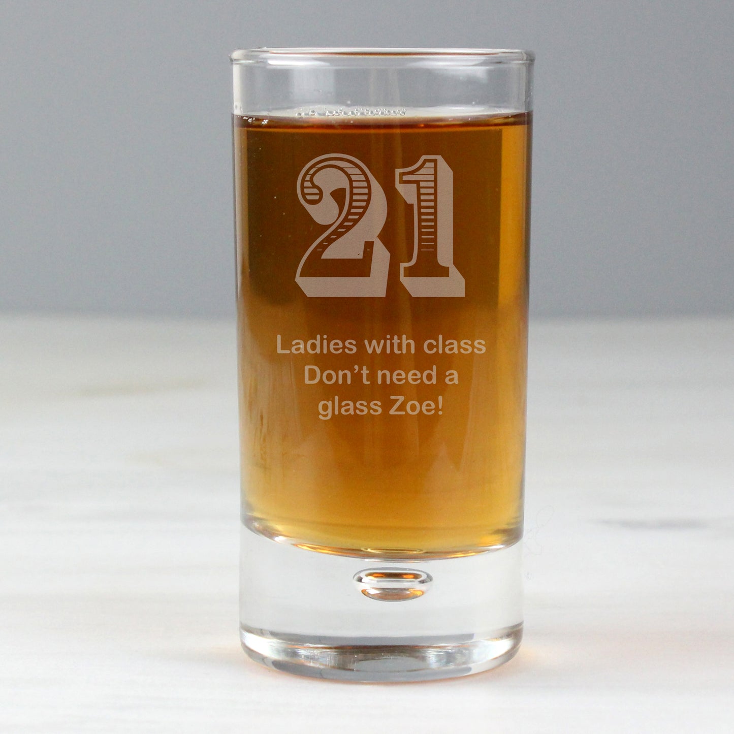 Personalised Age Bubble Shot Glass