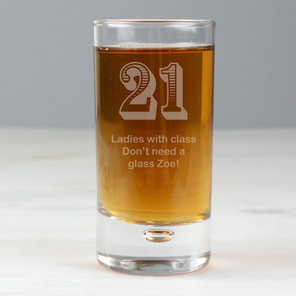 Personalised Age Bubble Shot Glass