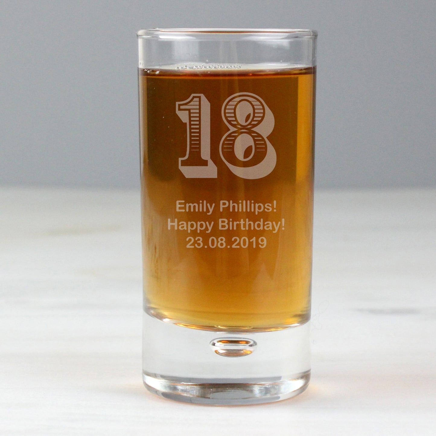 Personalised Age Bubble Shot Glass