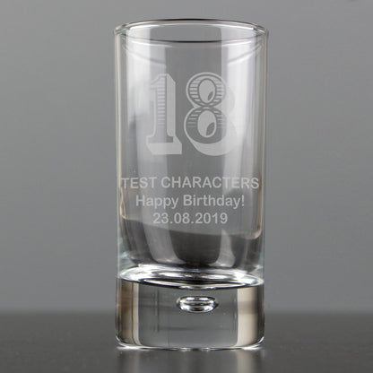 Personalised Age Bubble Shot Glass