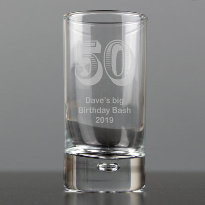 Personalised Age Bubble Shot Glass