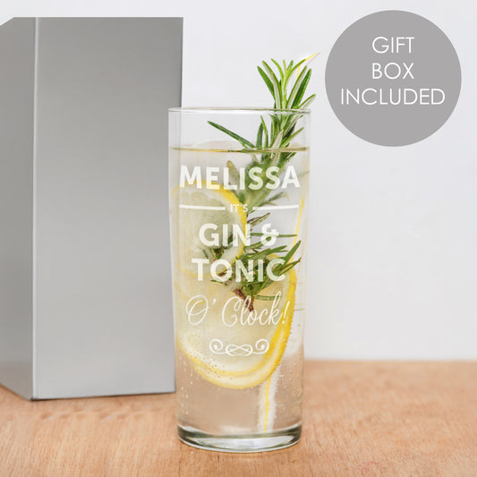 Personalised Its...OClock Hi Ball Glass