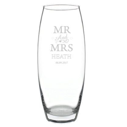 Personalised Mr & Mrs Bullet Vase