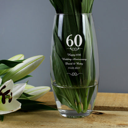 Personalised 60 Years Bullet Vase