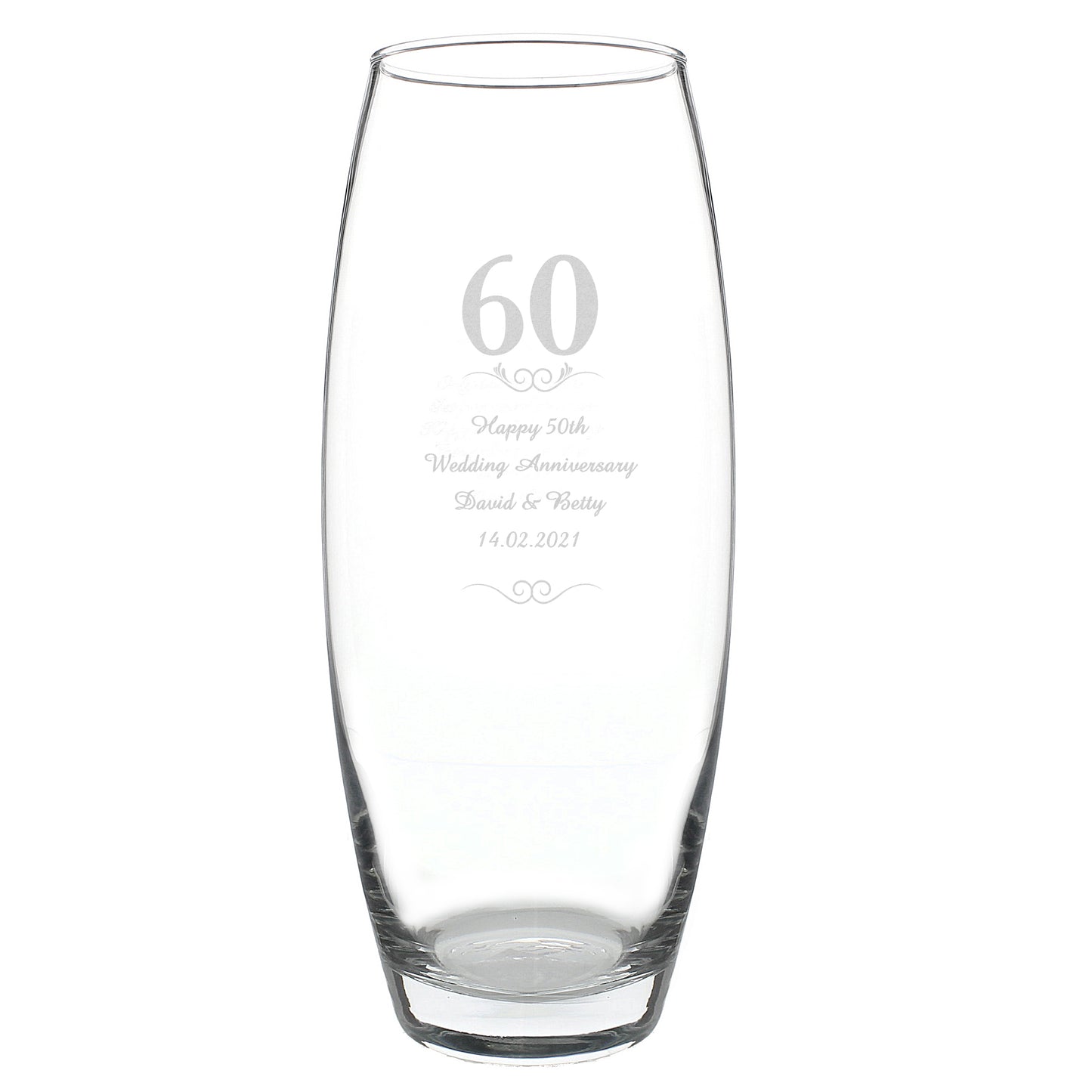 Personalised 60 Years Bullet Vase