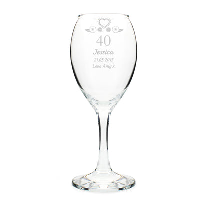 Personalised Birthday Craft Wine Glass