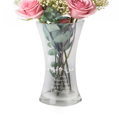 Personalised Sentiments Glass Vase