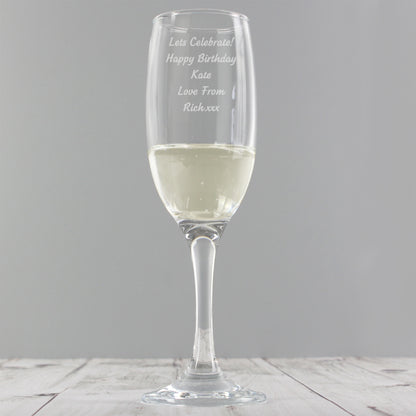 Personalised Any Message Prosecco Flute