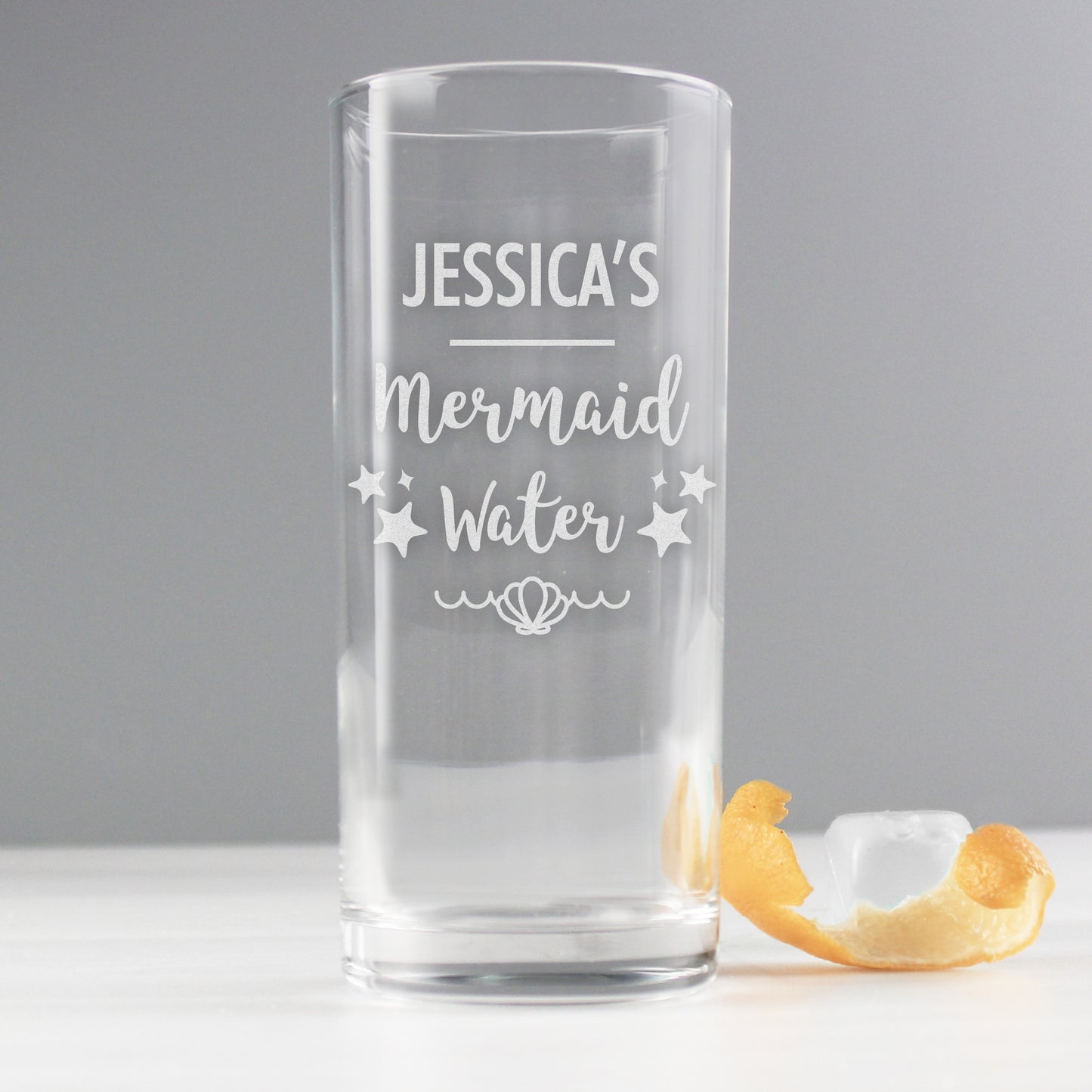 Personalised Mermaid Water Hi Ball Glass