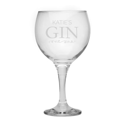 Personalised Gin Balloon Glass