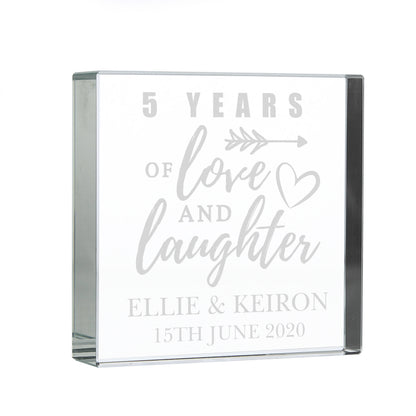 Personalised Arrow Anniversary Crystal Token