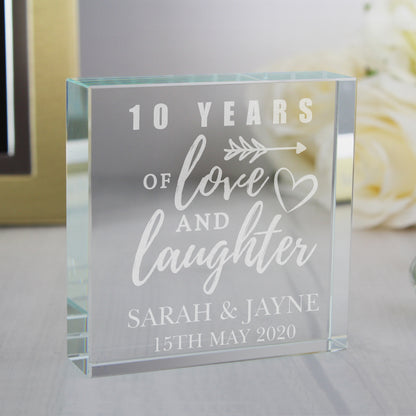 Personalised Arrow Anniversary Crystal Token