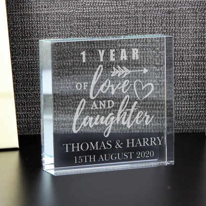Personalised Arrow Anniversary Crystal Token