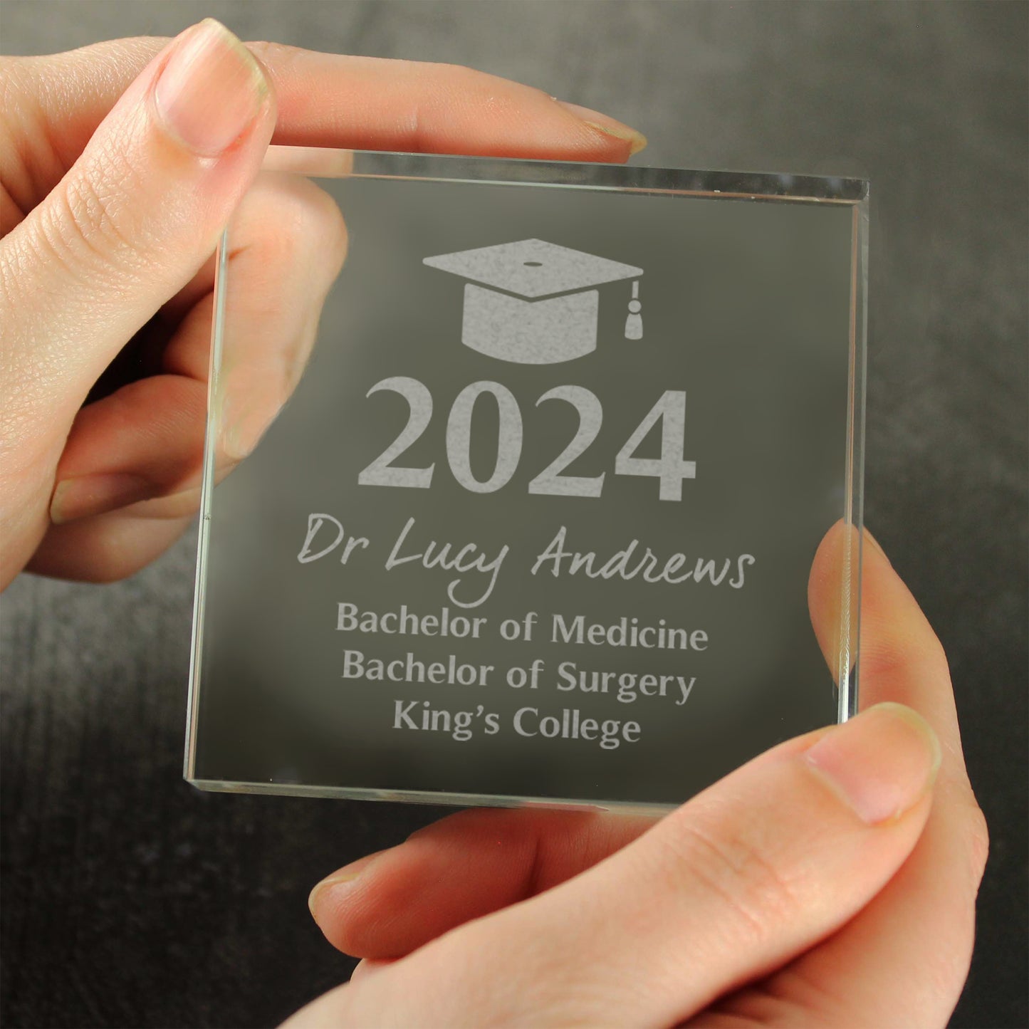 Personalised Graduation Crystal Token