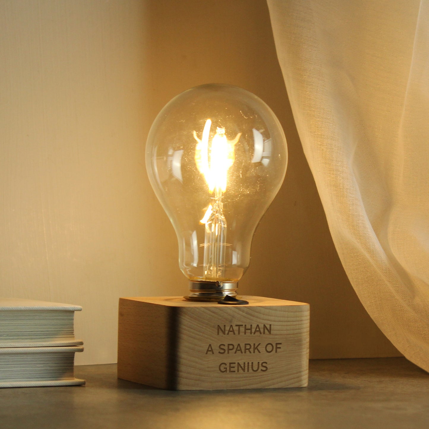 Personalised Message LED Bulb Table Lamp