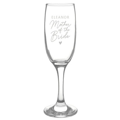 Personalised Mother of the Bride Flute Glass