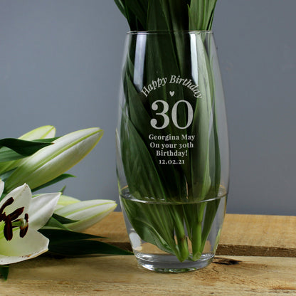 Personalised Happy Birthday Bullet Vase