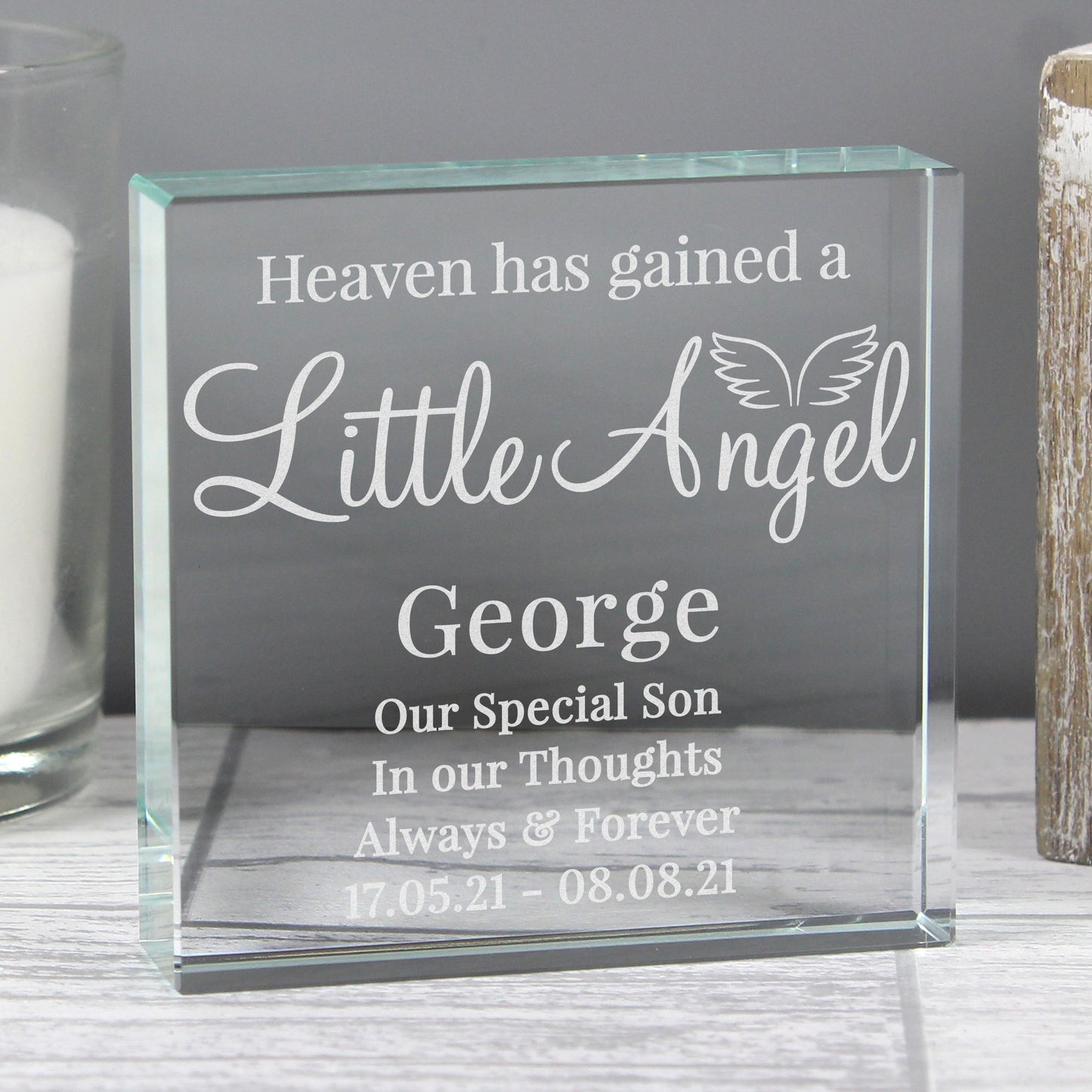 Personalised Little Angel Crystal Token