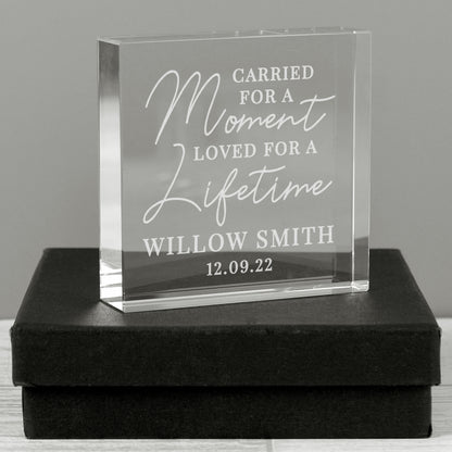 Personalised Carried for a Moment Crystal Token