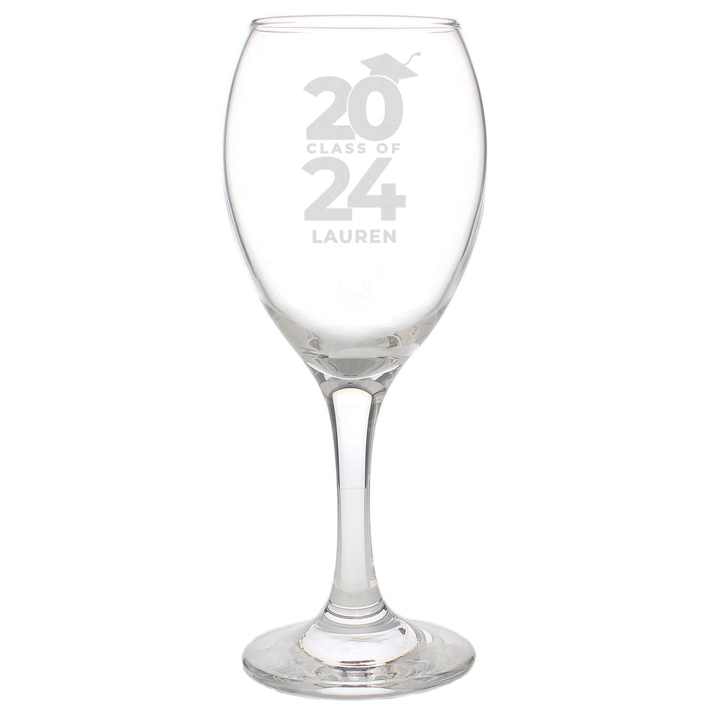 Personalised Class of Graduation Wine Glass