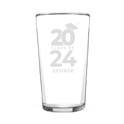 Personalised Class of Graduation Pint Glass