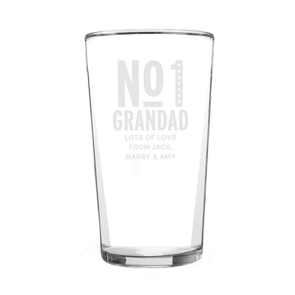 Personalised No. 1 Pint Glass