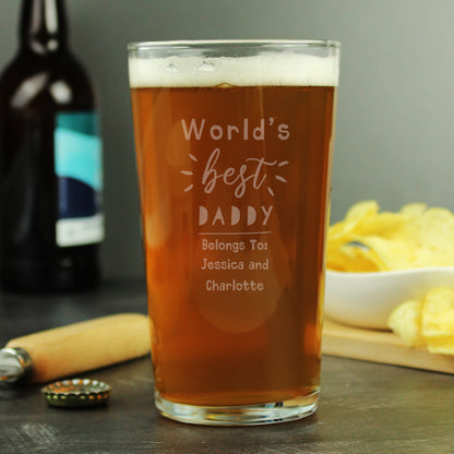 Personalised World's Best Pint Glass