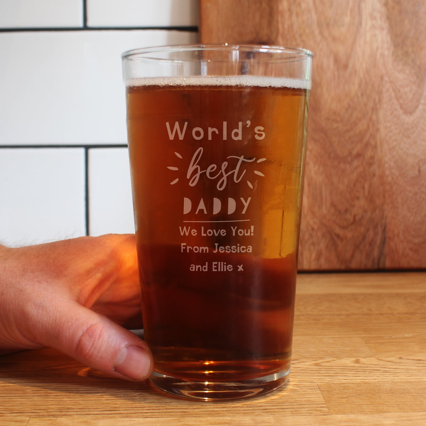 Personalised World's Best Pint Glass