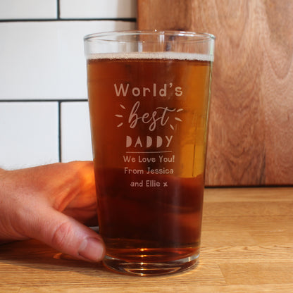 Personalised World's Best Pint Glass