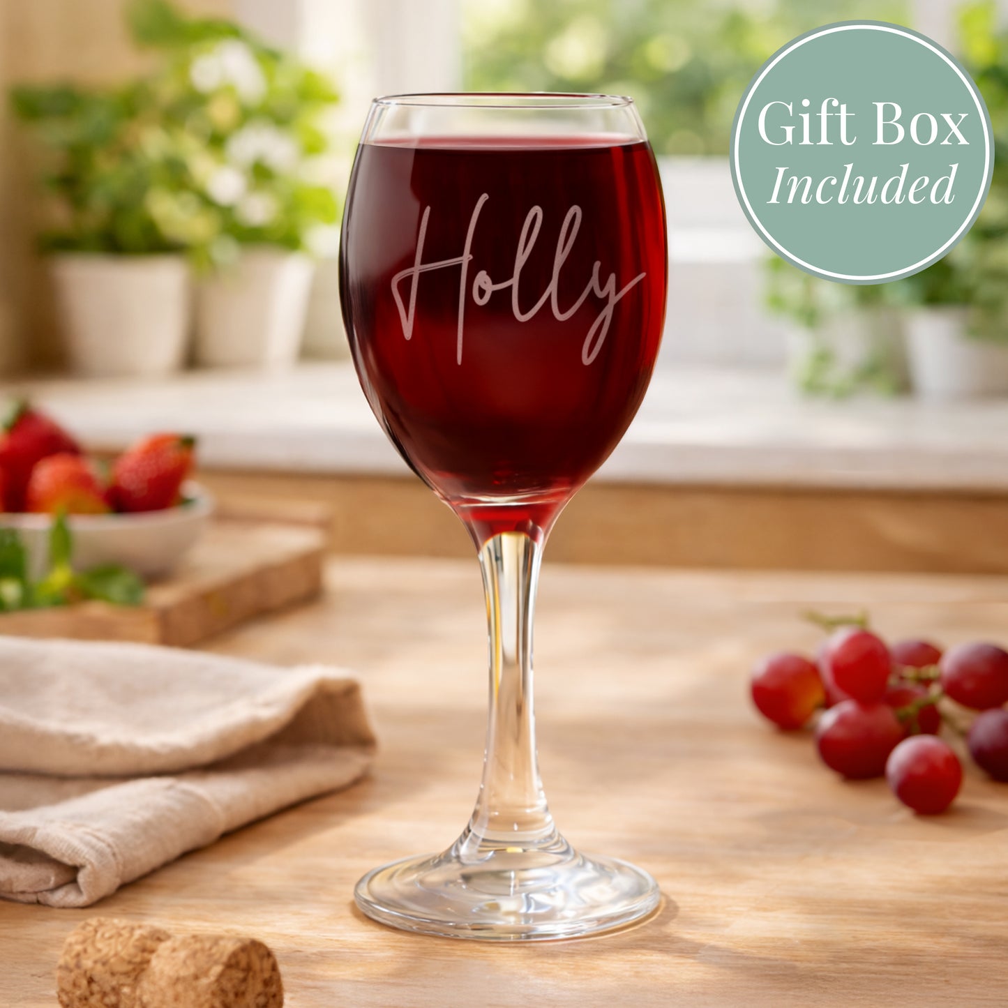 Personalised Name Wine Glass