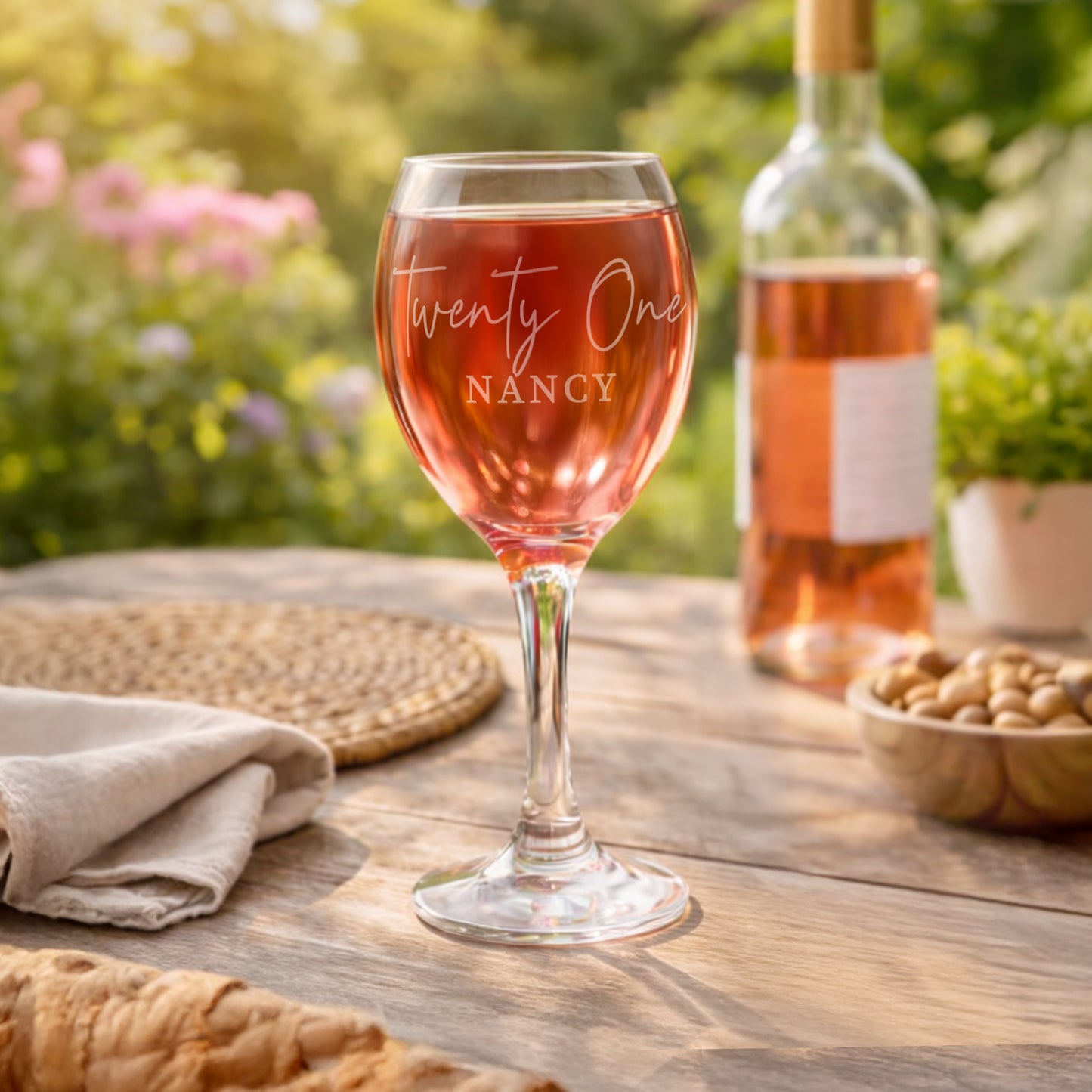 Personalised Age & Name Wine Glass
