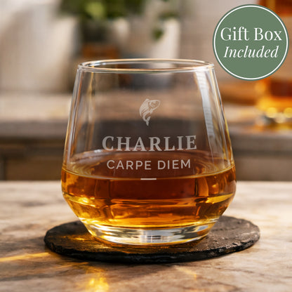 Personalised Fishing Motif Tumbler
