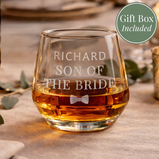 Personalised Wedding Whisky Glass