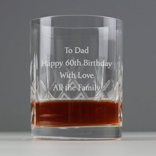 Personalised Cut Crystal Tumbler