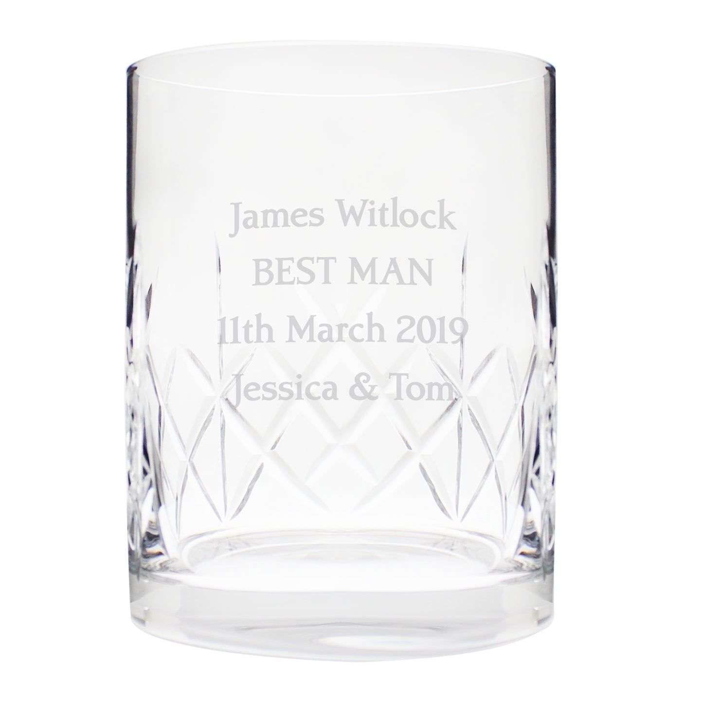 Personalised Cut Crystal Tumbler